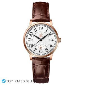 Classic Business Casual Watch Elegant Minimal Stainless Steel Leather Band